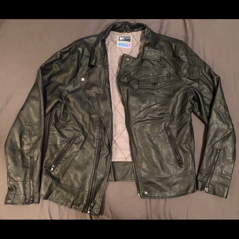 Modern Amusement Black Leather Jacket
